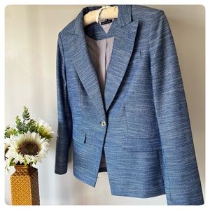 TOMMY HILFIGER Single Button Woven Blazer in Royal Blue